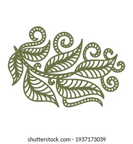 Elementos decorativos de la naturaleza. Ilustración del vector