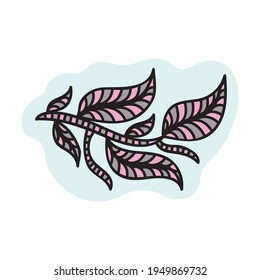 Naturdekoratives Element. Vektorgrafik