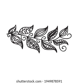 Elementos decorativos de la naturaleza. Ilustración del vector