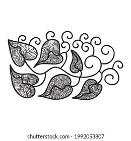 Elementos decorativos de la naturaleza. Ilustración del vector