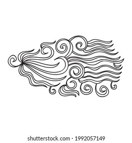 Naturdekoratives Element. Vektorgrafik