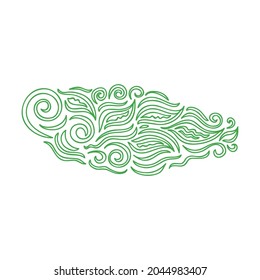 Elementos decorativos de la naturaleza. Ilustración del vector