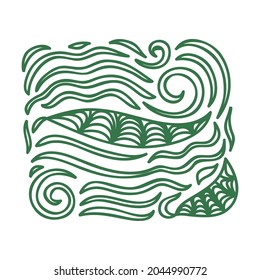 Elementos decorativos de la naturaleza. Ilustración del vector