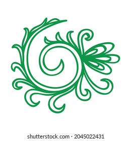 Naturdekoratives Element. Vektorgrafik