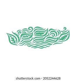 Elementos decorativos de la naturaleza. Ilustración del vector