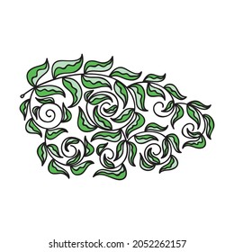 Elementos decorativos de la naturaleza. Ilustración del vector