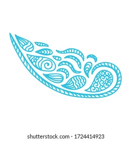 Elemento decorativo de la naturaleza de las gotas de agua. Ilustración del vector
