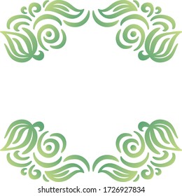 Marco decorativo de la naturaleza de las hojas. Ilustración del vector