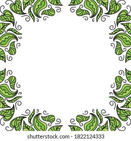Nature decorative frame. Vector illustration