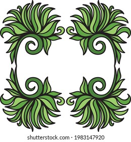 Nature decorative frame. Vector illustration