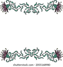 Marco decorativo de la naturaleza. Ilustración del vector