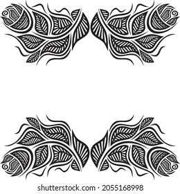 Nature decorative frame. Vector illustration