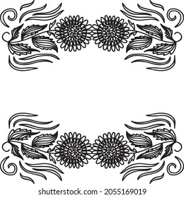Nature decorative frame. Vector illustration