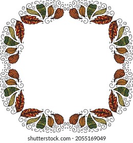 Nature decorative frame. Vector illustration