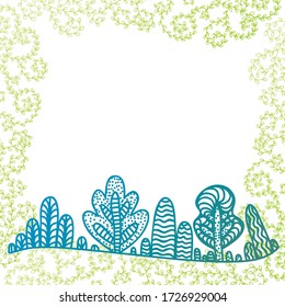 Nature decorative trees. Vector illustration