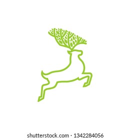 nature deer logo design