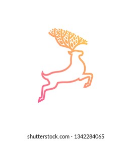 nature deer logo design