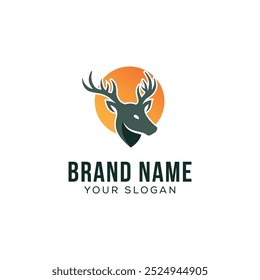 Nature deer logo design template. Deer logo icon