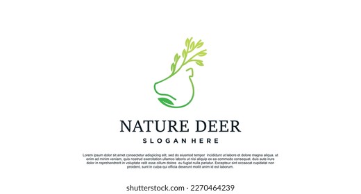 Diseño del logotipo de Nature Deer concepto único Vector Premium Parte 2