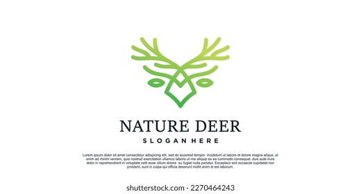 Nature Deer logo design unique concept Premium Vector Part 1