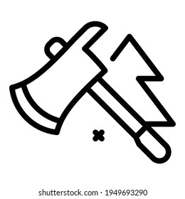 Nature deforestation icon. Outline nature deforestation vector icon for web design isolated on white background