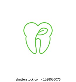 Nature dental logo template vector icon design