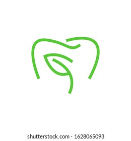 Nature dental logo template vector icon design