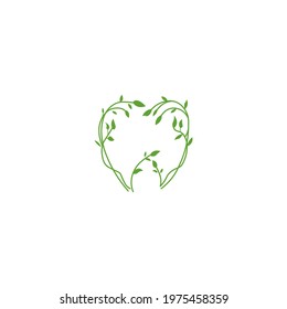 Nature Dental Vector Logo Template