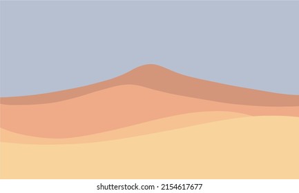 Nature desert landscape background flat designbeautiful view