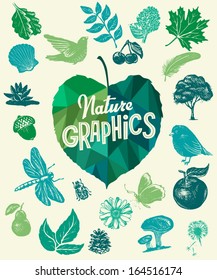 Nature design elements. Vector