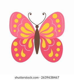 Nature design of graceful butterflies fluttering over a bright multicolored environment fauna collection elegant outdoors spring fly peaceful vibrant summer illustration beautiful art

