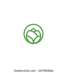 icono vectorial del logotipo de diseño natural