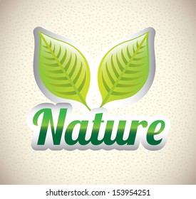 nature design over beige background vector illustration 