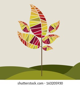 nature design over beige background vector illustration 