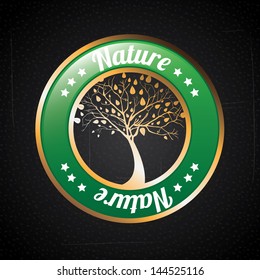 nature design over black background vector illustration
