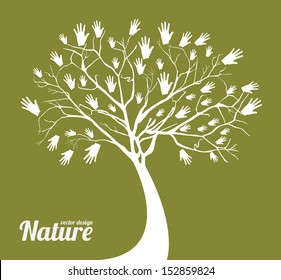 nature design over green background vector illustration 