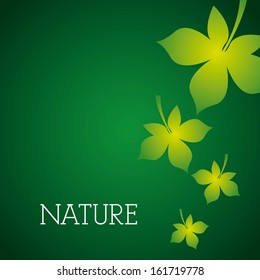 nature design over green  background vector illustration 