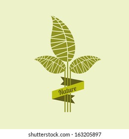nature design over green background vector illustration 