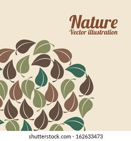 nature design over pink background vector illustration 
