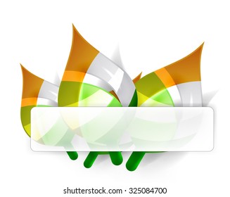 Nature design template for your message. Toxic colorful abstract leaves.