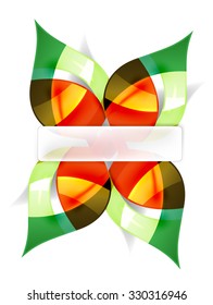 Nature design template for your message. Toxic colorful abstract leaves.