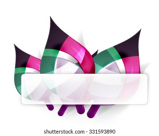 Plantilla de diseño de la naturaleza para el mensaje. Hojas abstractas coloridas tóxicas.