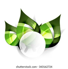 Design-Vorlage für Ihre Nachricht. Giftige bunter abstrakte Blätter.