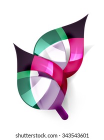 Plantilla de diseño de la naturaleza para el mensaje. Hojas abstractas coloridas tóxicas.