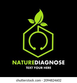 nature diagnose vector logo template illustration.This logo suitable for business