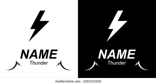 Logo del trueno de un desastre natural