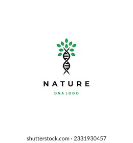 diseño del logotipo del adn natural en un fondo aislado