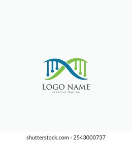 Nature DNA logo design vector template