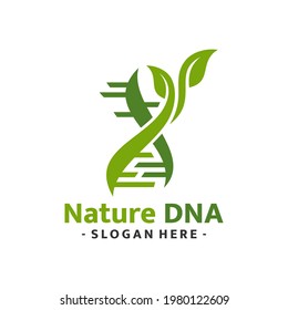 Nature DNA logo template design. Organic gen logo vector.