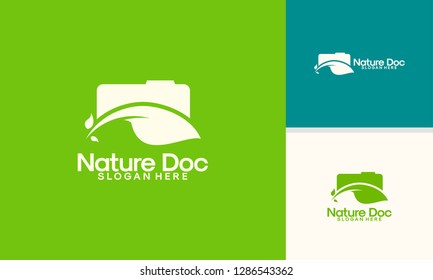 Nature Document logo designs, Green Document logo, Farm Document Designs template vector